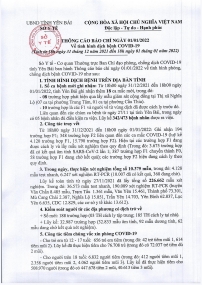 Thông cáo báo chí về tình hình dịch bệnh COVID-19 ngày 1 tháng 1 năm 2022
