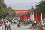 Điện Biên rực rỡ sắc đỏ trước đại lễ