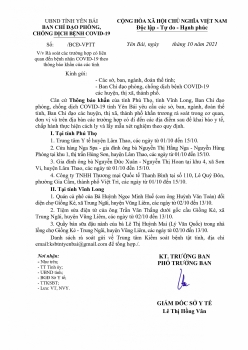 Yêu cầu rà soát các trường hợp liên quan đến bệnh nhân COVID-19 theo thông báo khẩn của các tỉnh.