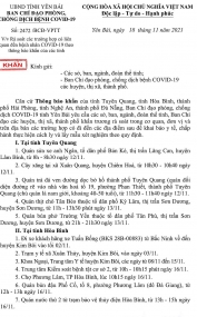 Yêu cầu rà soát các trường hợp liên quan đến bệnh nhân COVID-19 theo thông báo khẩn của các tỉnh.