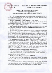 Thông cáo báo chí về tình hình dịch bệnh COVID-19 ngày 29 tháng 12 năm 2021