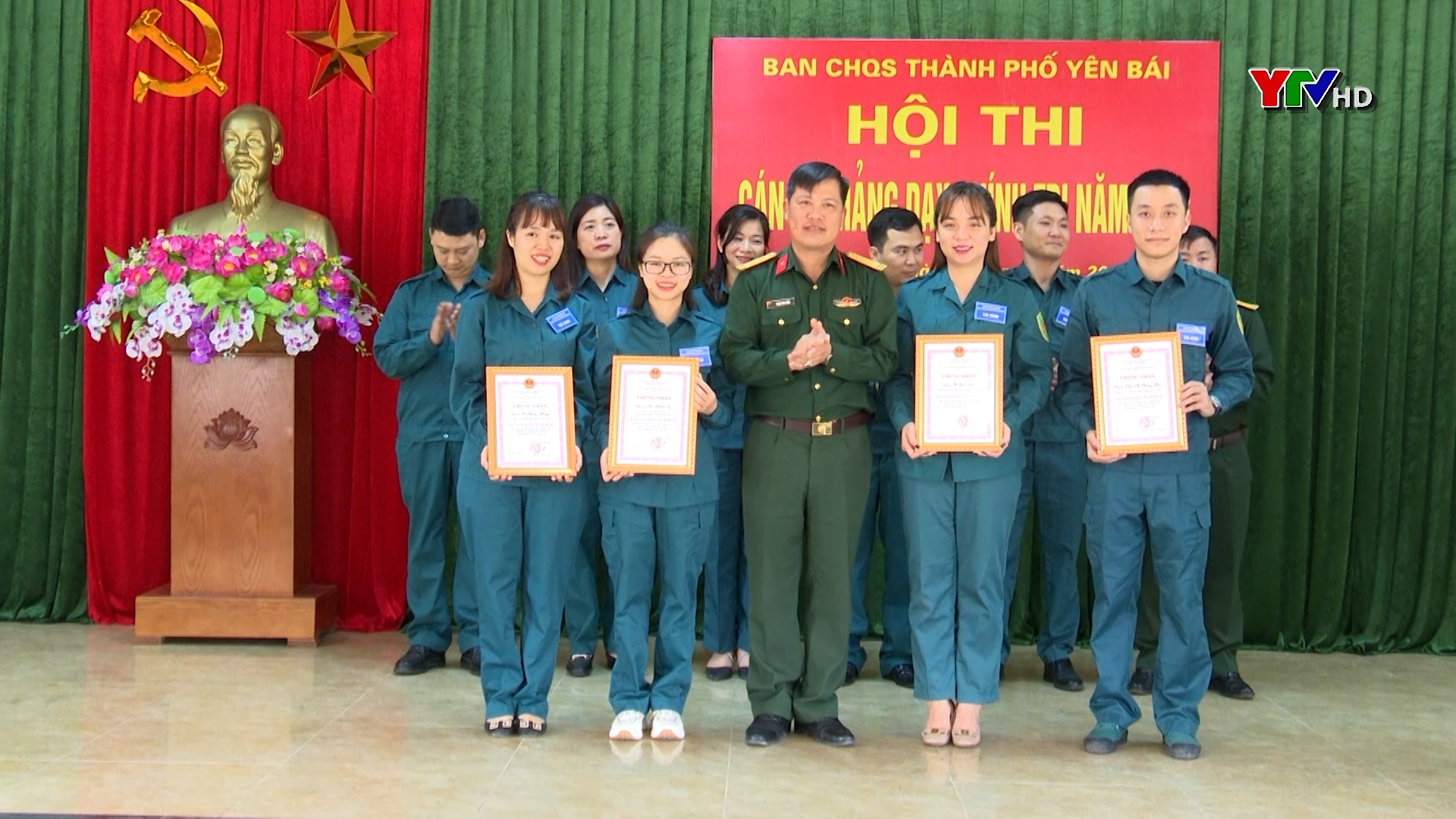 Ban CHQS thành phố Yên Bái tổ chức thành công Hội thi cán bộ giảng dạy chính trị năm 2023