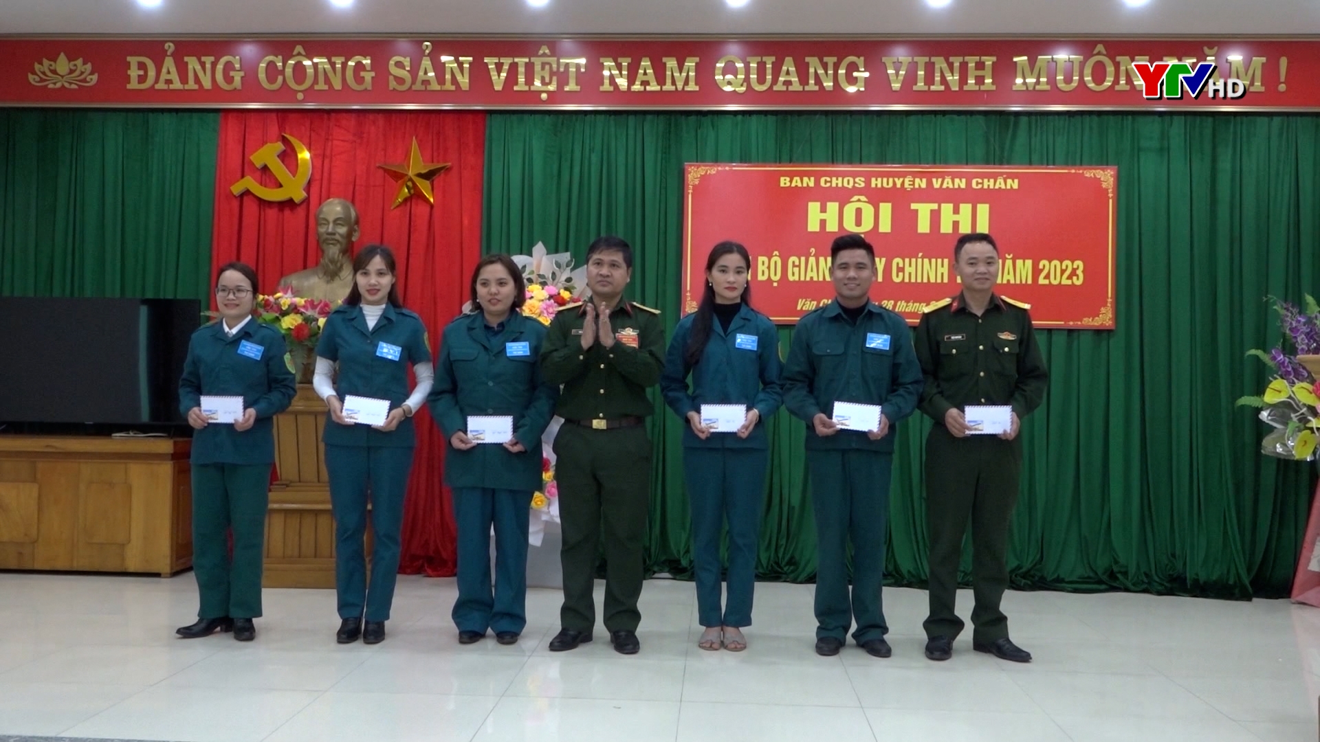 Ban CHQS huyện Văn Chấn tổ chức Hội thi cán bộ giảng dạy chính trị năm 2023