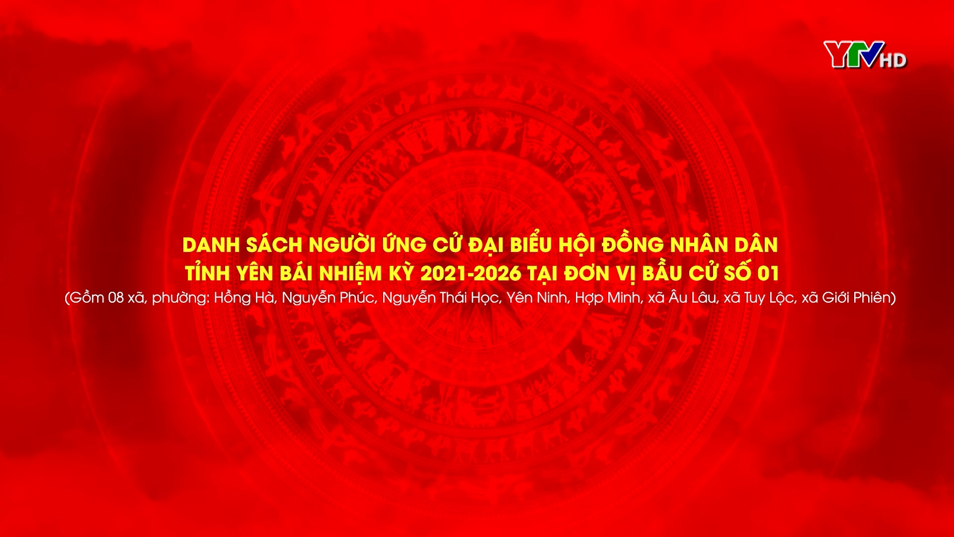 Danh sách các ứng cử viên Đại biểu HĐND tỉnh Yên Bái khóa XIX, nhiệm kỳ 2021 - 2026 ( Từ Đơn vị Bầu cử số 1 đến Đơn vị bầu cử số 5)