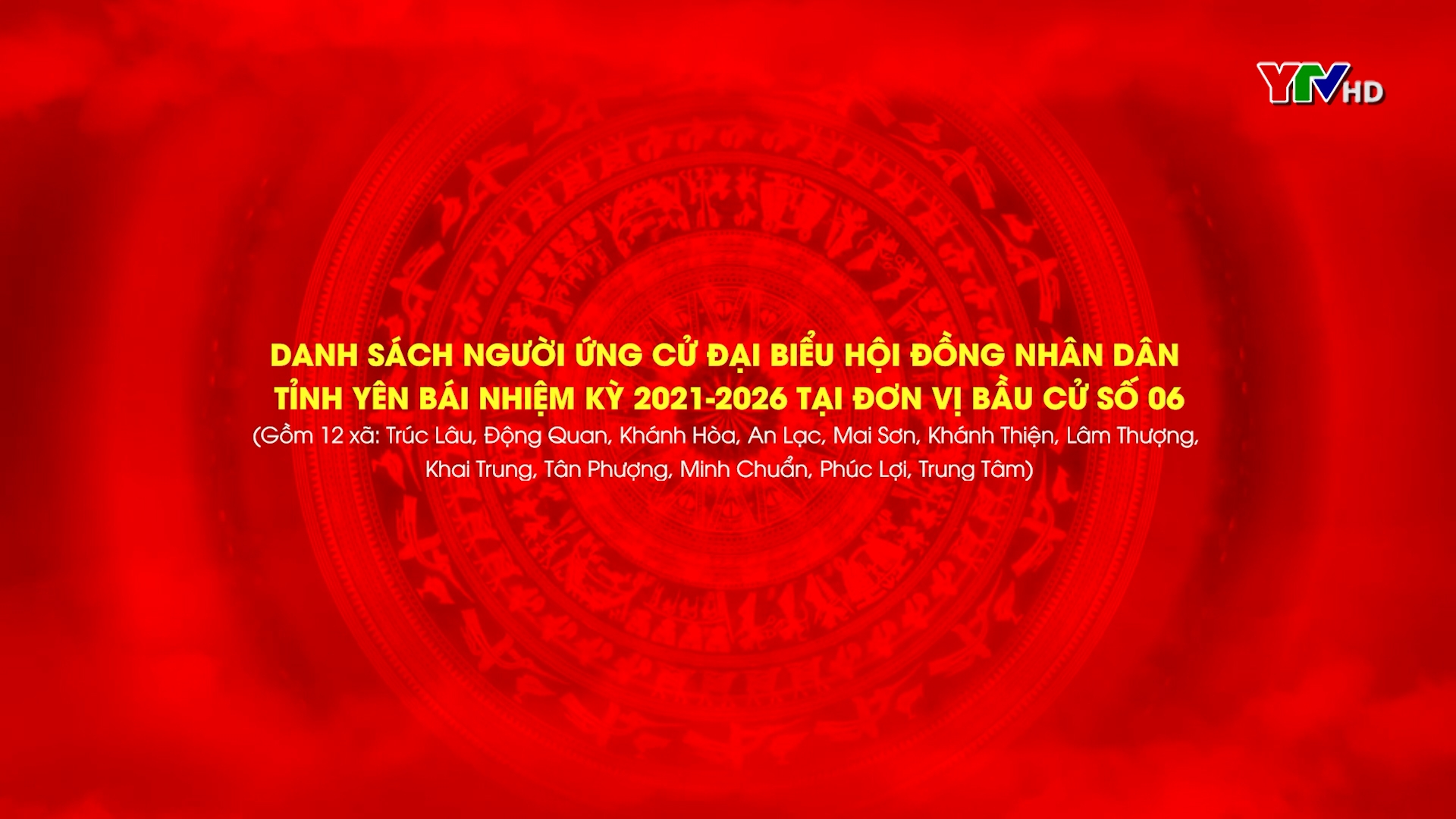 Danh sách các ứng cử viên Đại biểu HĐND tỉnh Yên Bái khóa XIX, nhiệm kỳ 2021 - 2026 ( Từ Đơn vị Bầu cử số 6 đến Đơn vị bầu cử số 10)