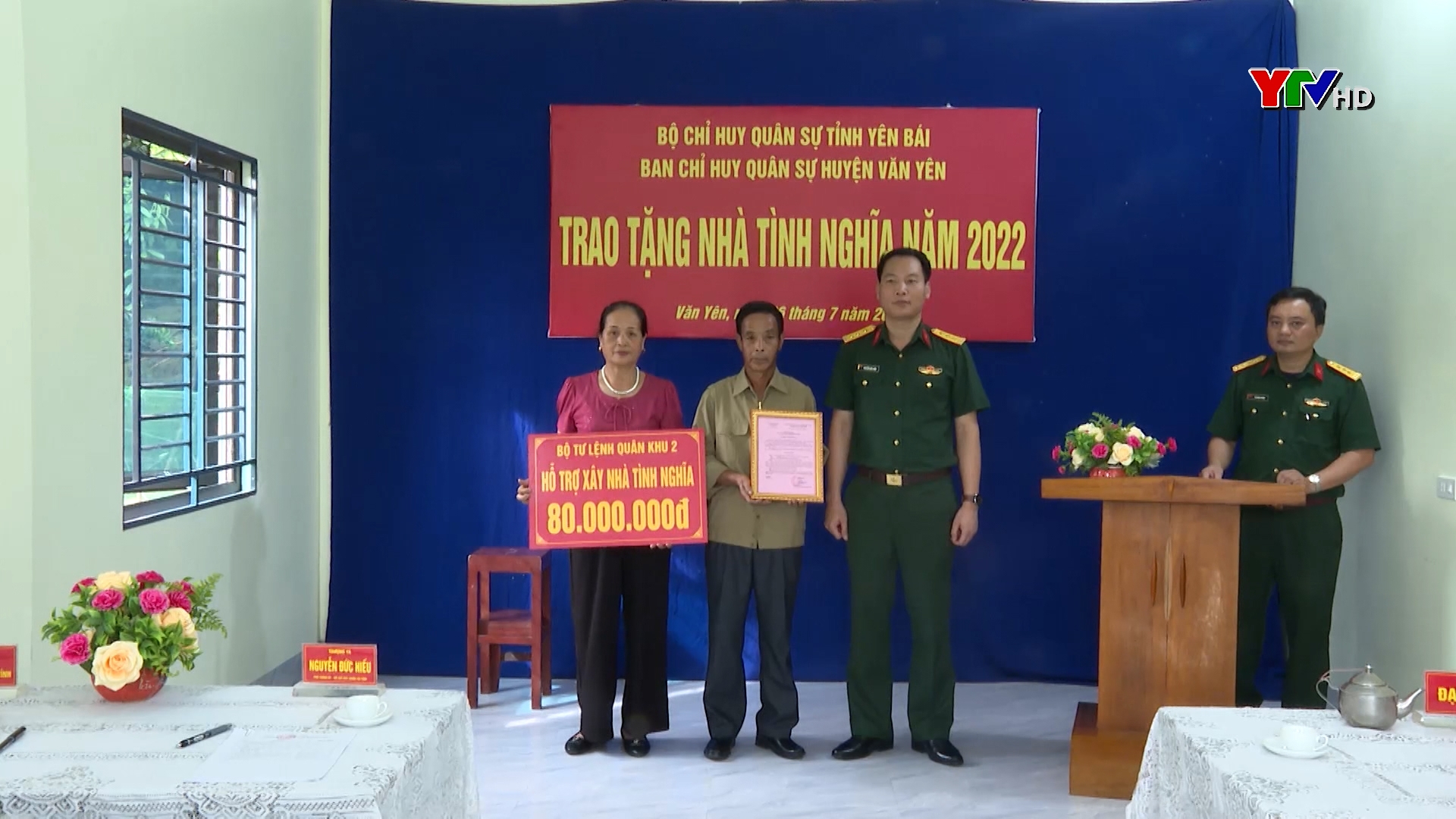 Bộ CHQS tỉnh bàn giao nhà tình nghĩa cho gia đình thương binh nghèo tại huyện Văn Yên