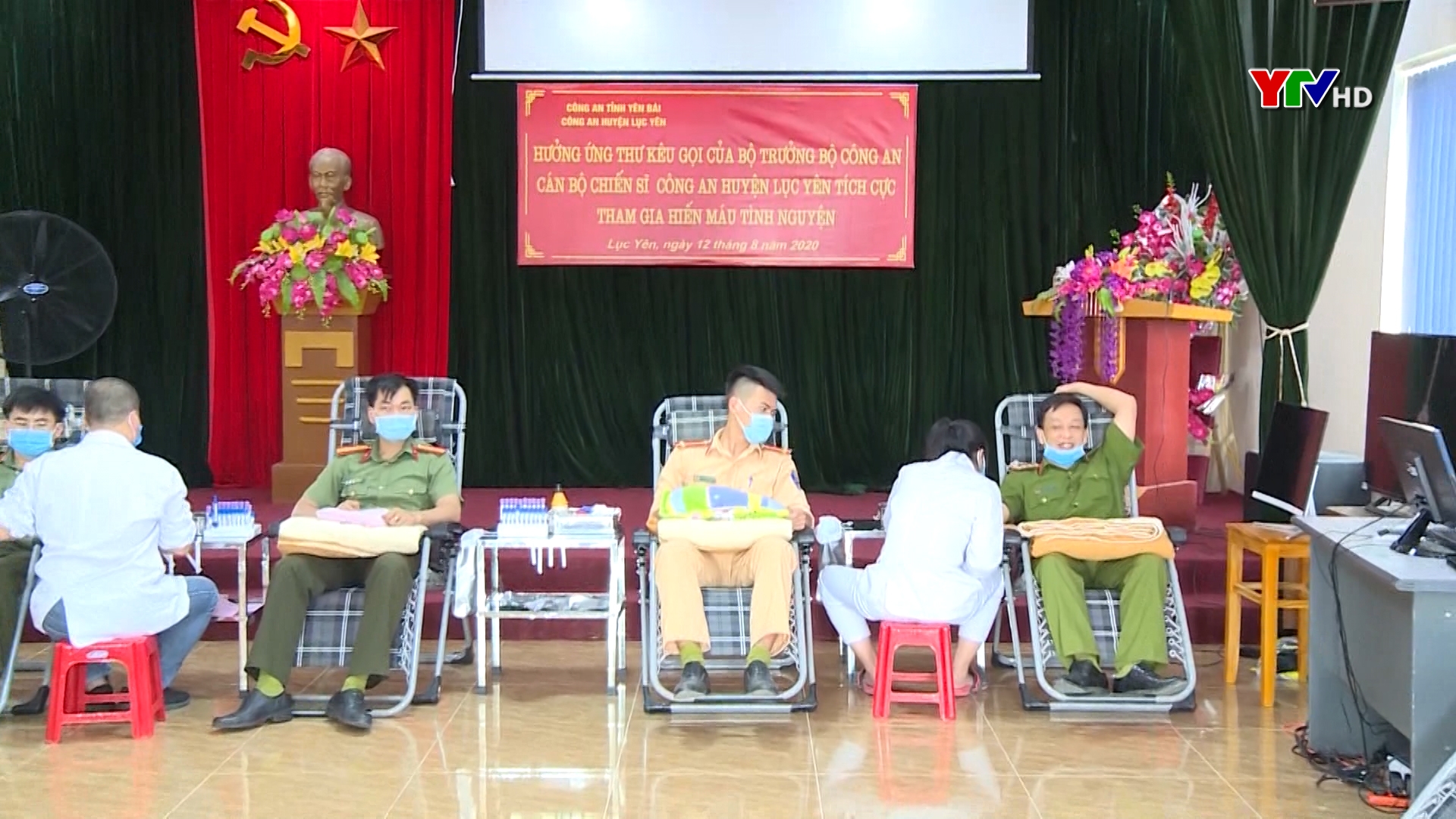 Cán bộ, chiến sỹ Công an huyện Lục Yên tích cực tham gia hiến máu tình nguyện
